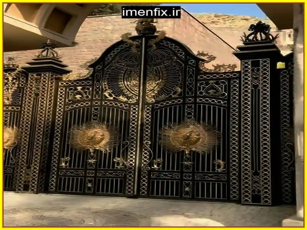 درب پارکینگ فلزی دو لنگه