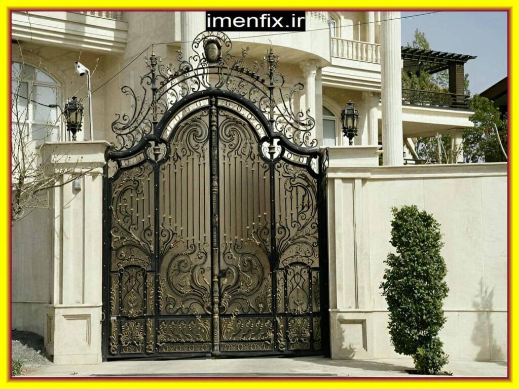 درب آهنی دو لنگه پارکینگ