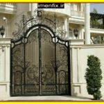 درب آهنی دو لنگه پارکینگ