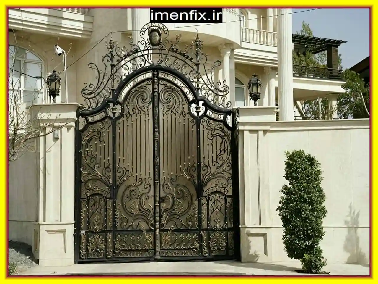 درب فرفورژه ویلایی لوکس درب فرفورژه ویلایی لوکس