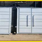 درب حیاط طرح دار یک و نیم لنگه