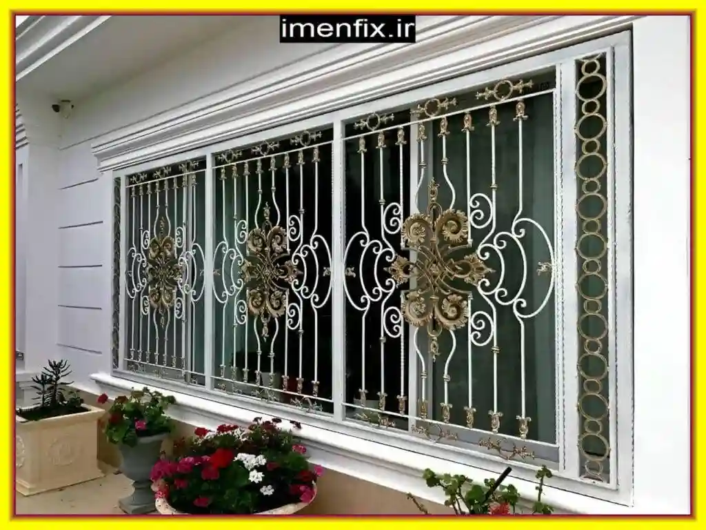 مدل حفاظ پنجره فرفورژه با طراحی زیبا مدل حفاظ پنجره فرفورژه با طراحی زیبا