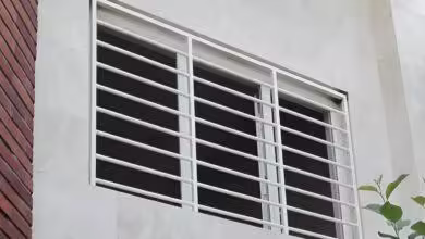 مدل حفاظ پنجره فرفورژه باغ ویلا دوجداره بزرگ