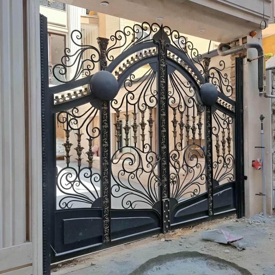 درب حیاط آهنی فلزی