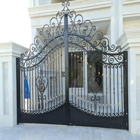 villa-door-wrought-iron-n قیمت درب آهنی ورودی منزل جدید