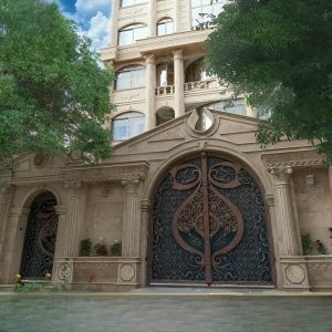 درب مدل دسته گل با طراحی فرفورژه