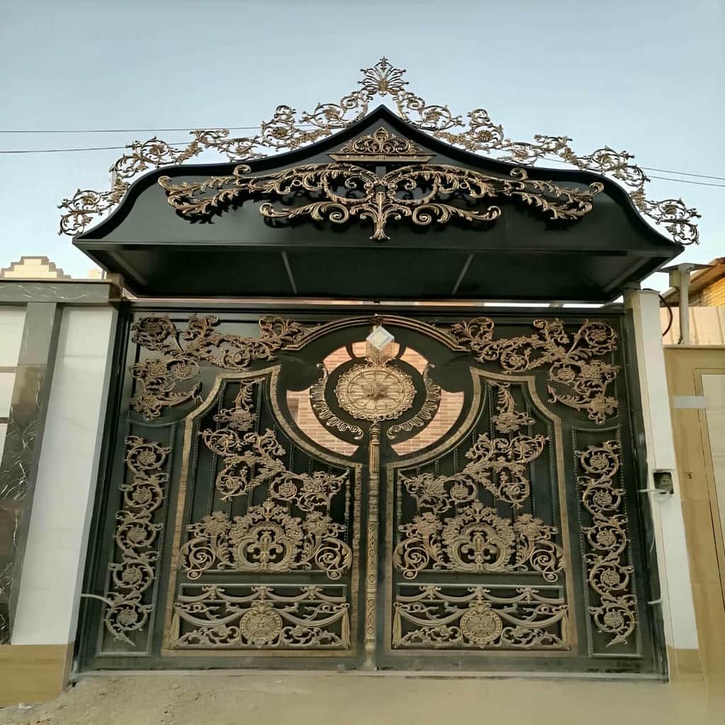 خرید درب حیاط ویلایی فرفورژه کلاسیک در ساوه