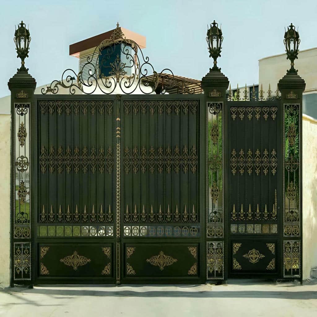 نصب درب حیاط ویلایی مدرن مینیمال در اهواز