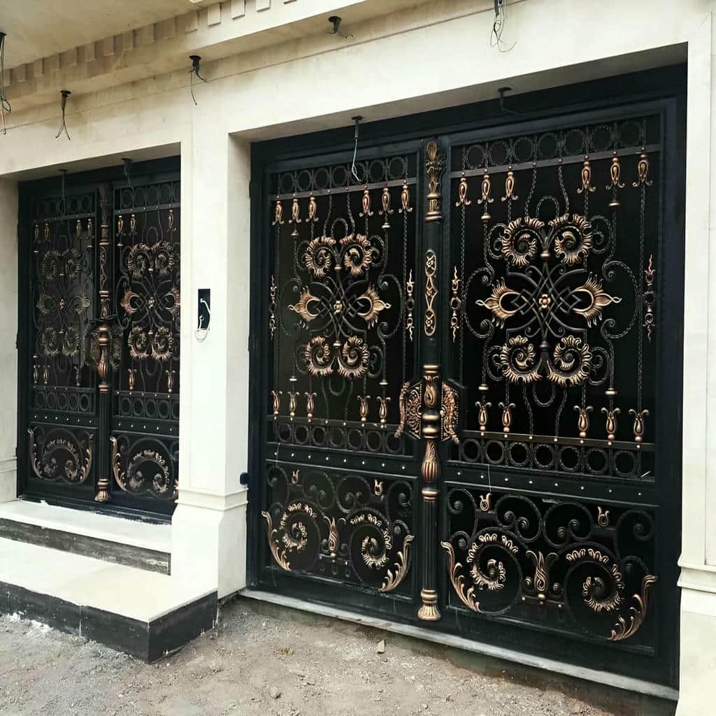 خرید درب حیاط ویلایی رنگ کوره ای در مشهد