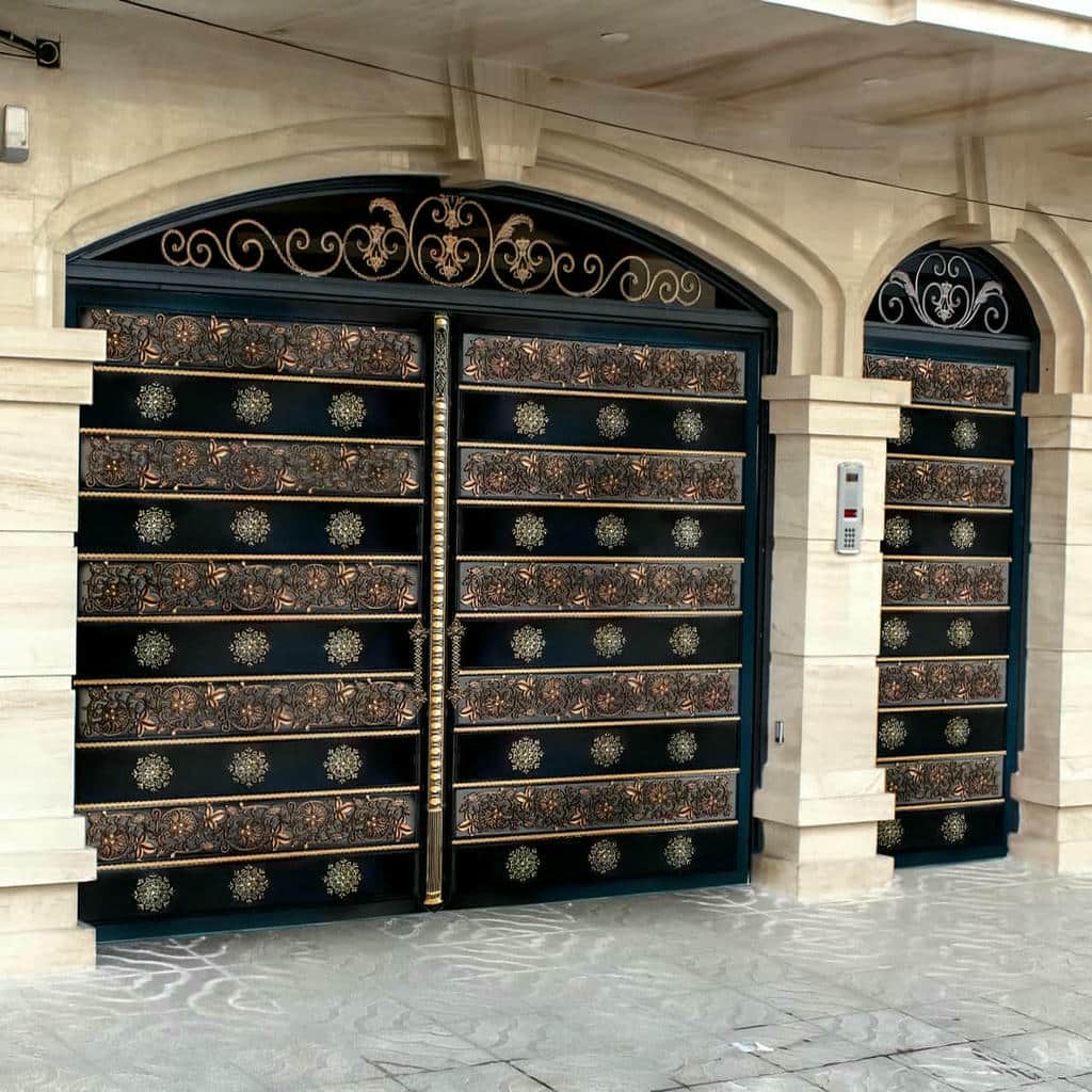 کارخانه درب حیاط ویلایی ورق فولادی در استان گیلان