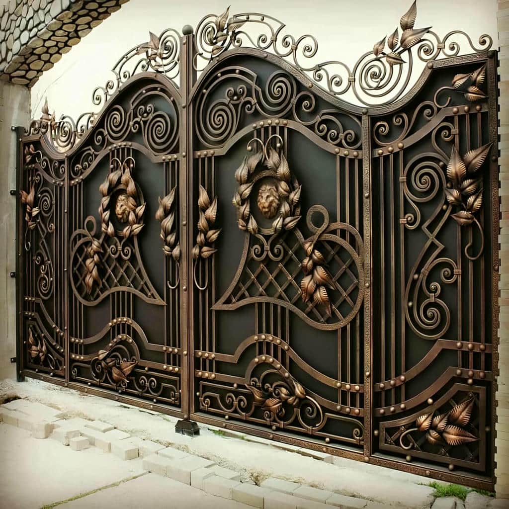 خرید درب حیاط ویلایی فرفورژه کلاسیک در بجنورد