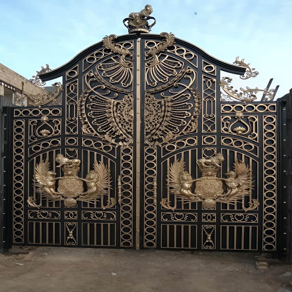 نصب درب حیاط ویلایی سفارشی در مشهد