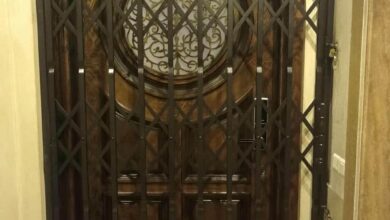 درب آکاردئونی فلزی در اشتهارد