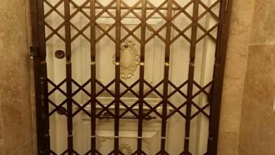 درب آکاردئونی فلزی در رفسنجان