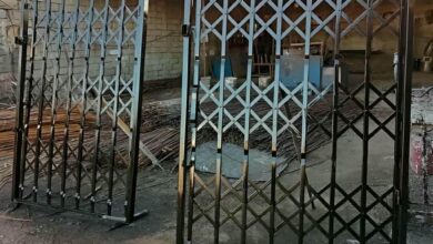 درب آکاردئونی فلزی در کرمان