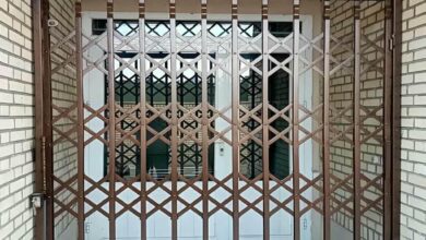 درب آکاردئونی فلزی در کاشان