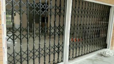 درب آکاردئونی فلزی در آبادان