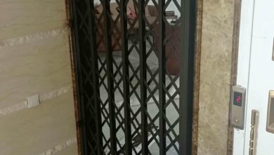 درب آکاردئونی فلزی در مریوان