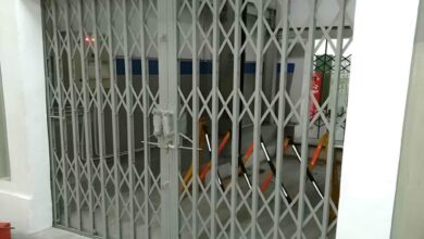 درب آکاردئونی فلزی در بابل