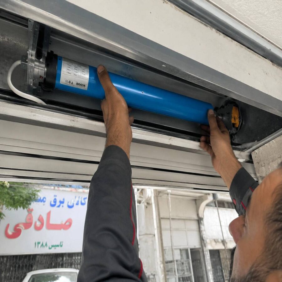 موتور توبلار کرکره برقی با شفت منظم و اتصالات محکم
