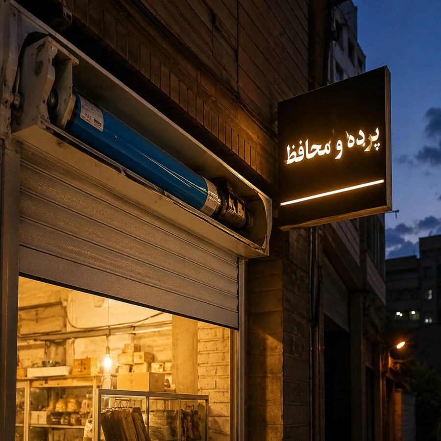 موتور توبلار کرکره برقی با تنظیم کورس پایین