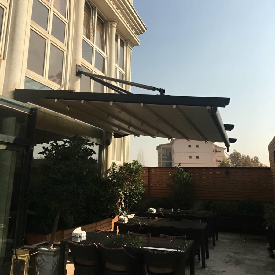 سایبان برقی فضاهای کوچک با فریم کم جا