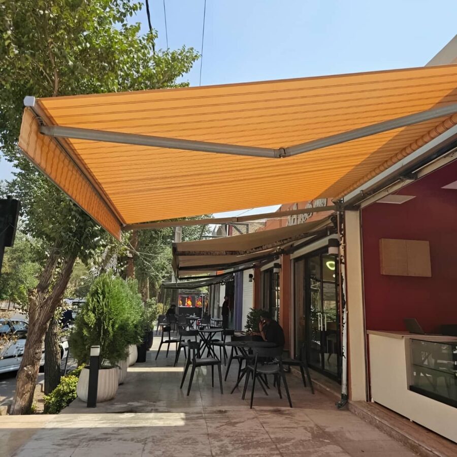 سایبان برقی با رنگ مناسب تابستان