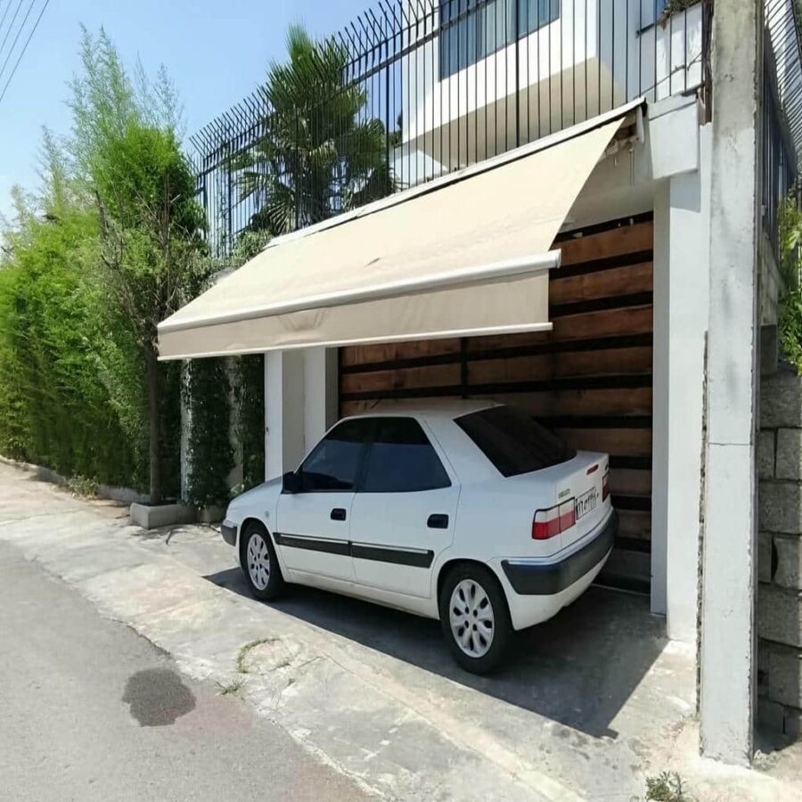 سایبان برقی ضد UV با پوشش ضد آفتاب