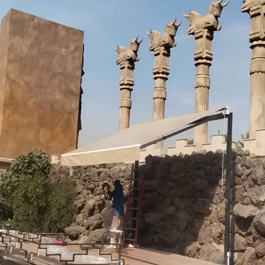 سایبان برقی ضد UV با رنگ مناسب تابستان