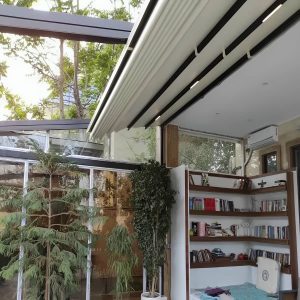 سقف برقی پارچه‌ای پرگولا