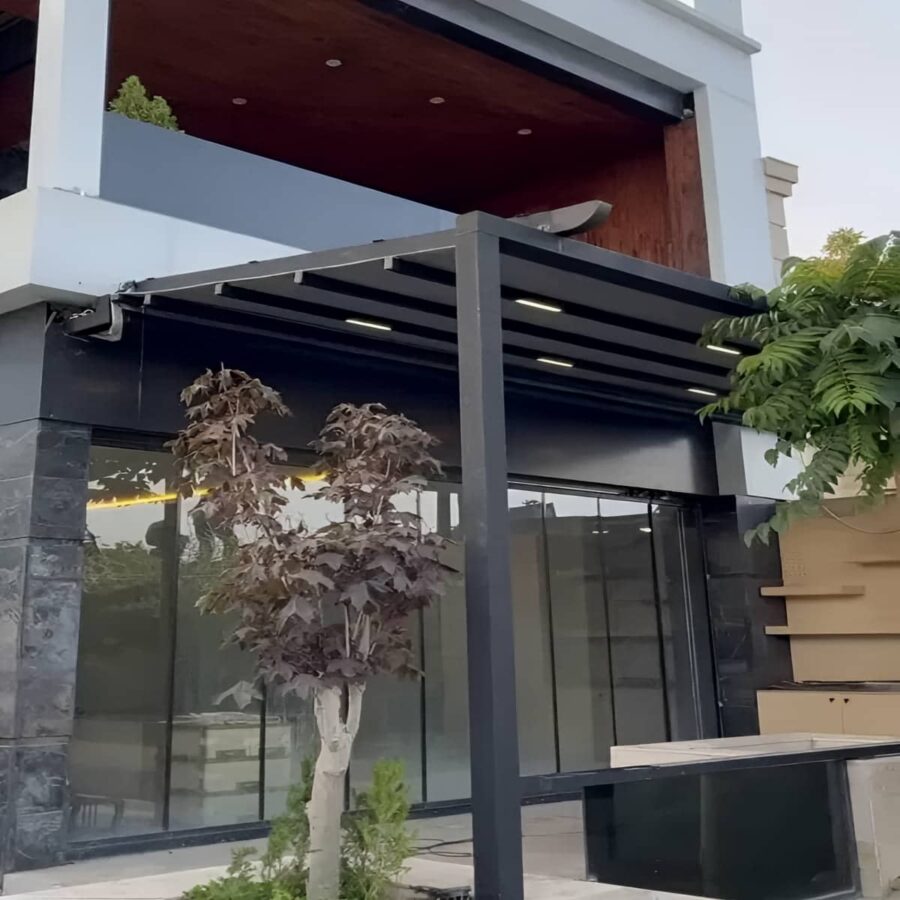 سقف برقی شیشه ای لوکس با موتور بادوام
