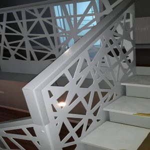 نرده راه پله سی ان سی دکوراتیو