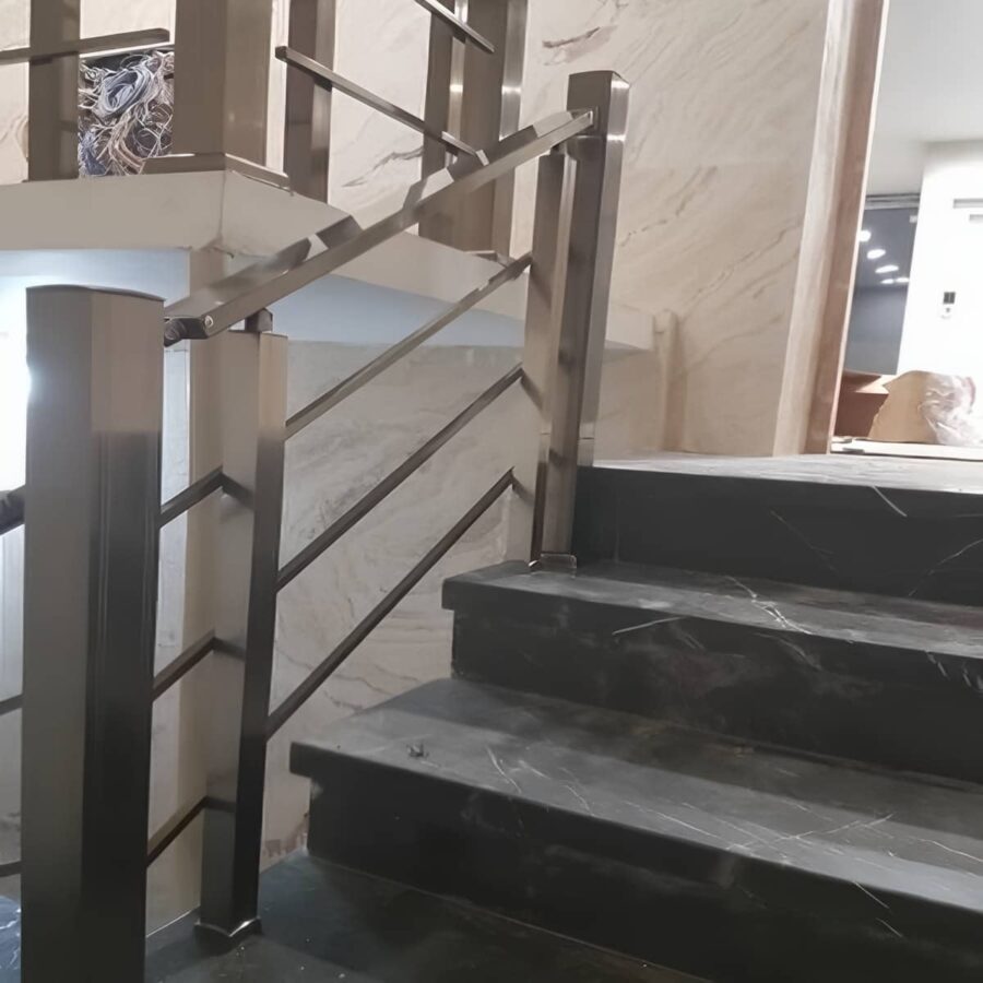 نرده استیل ضدزنگ 304 با اتصال تمیز