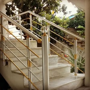 نرده استیل طلایی لوکس