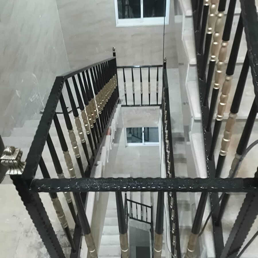 نرده سی ان سی محوطه و حیاط با فریم پروفیل فلزی