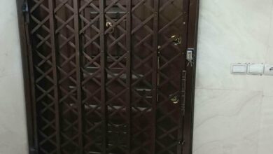 6 مدل درب آکاردئونی سلطنتی گل دار