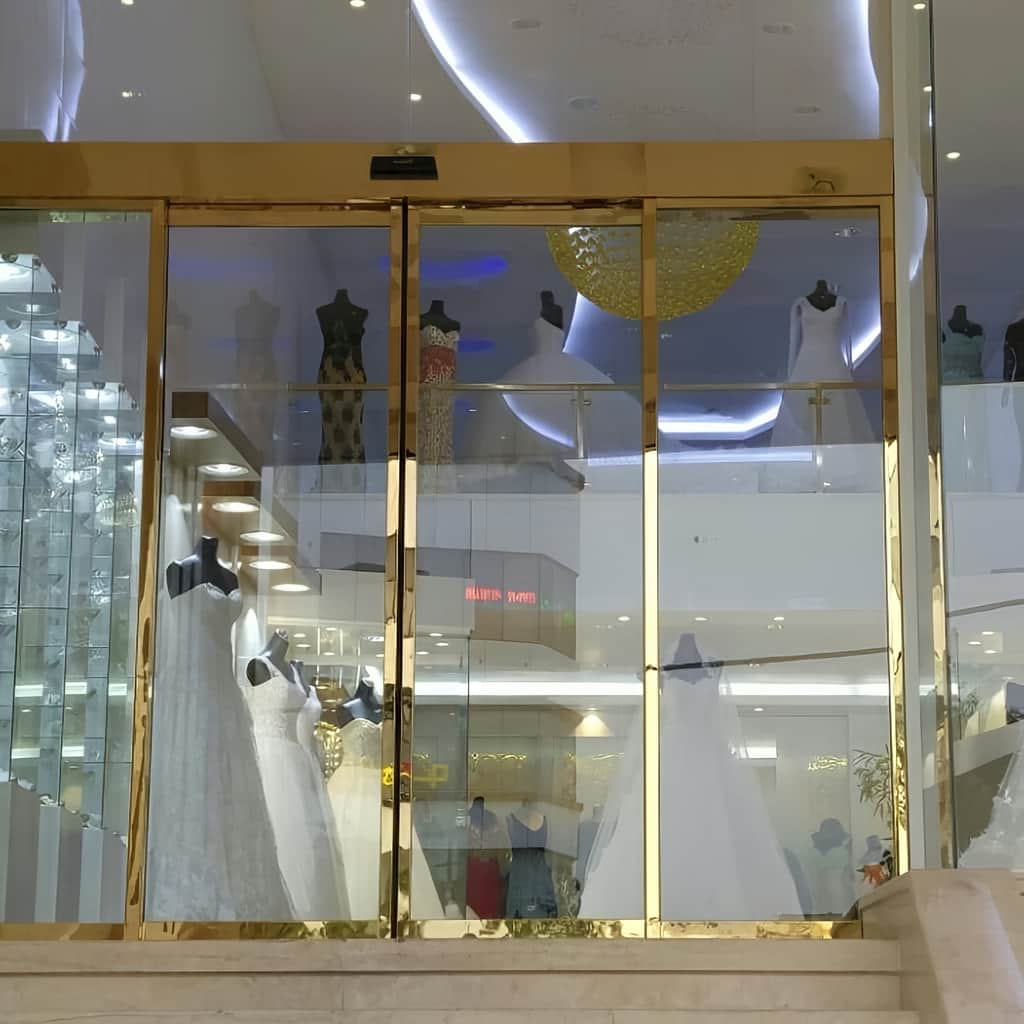 6 مدل درب شیشه ای اتوماتیک کشویی دو لت