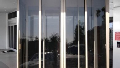13 مدل درب اتوماتیک شیشه ای فریم دار آلومینیوم
