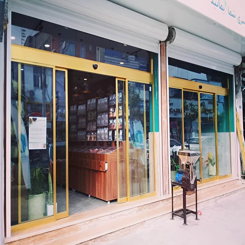 درب اتوماتیک تلسکوپی مجتمع با فریم باریک
