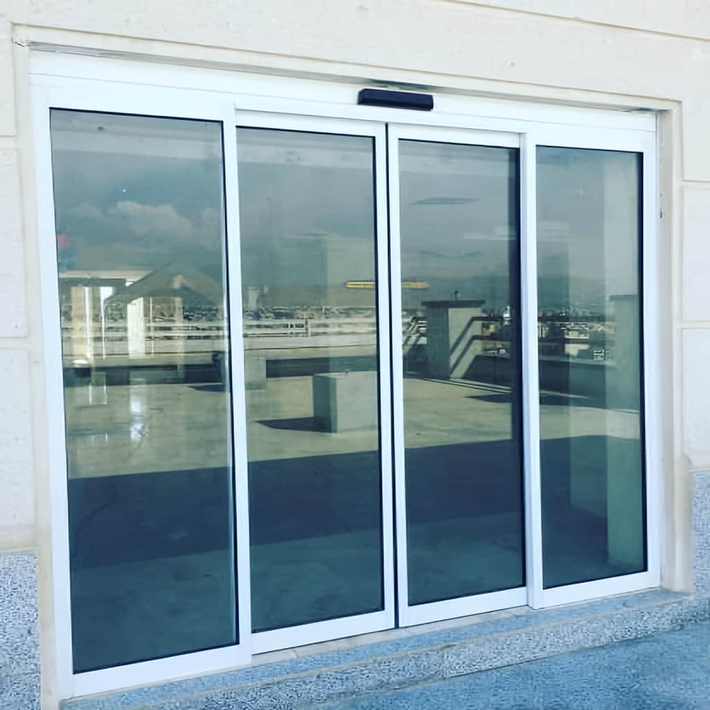 درب اتوماتیک بانکی فریملس با پنل کنترل کمحجم