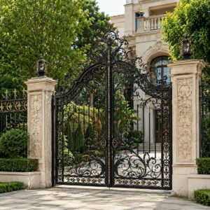 6 طرح درب حیاط کشویی ریل زمینی