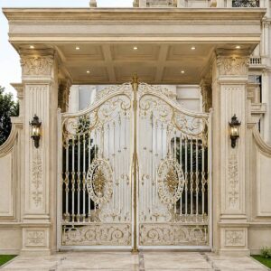 12 مدل درب حیاط پروفیلی کلاف دار