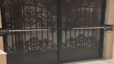 12 مدل درب برقی حیاط لولایی