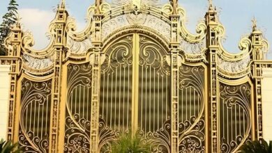 6 طرح درب آهنی کلاسیک کتیبه دار
