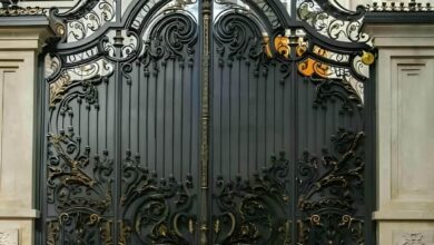 11 مدل درب حیاط فلزی دو لنگه