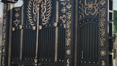 14 نمونه درب باغی ویلایی فرفورژه