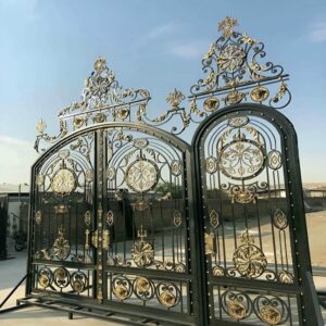 10 مدل درب ورودی ساختمان آهنی دو لنگه