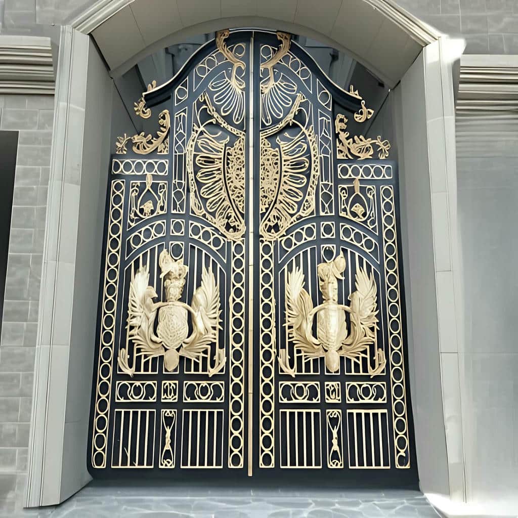 نصب درب حیاط ورودی جنوبی با چهارچوب تراز