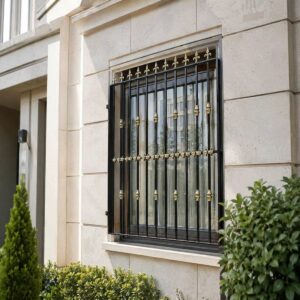 7 نمونه حفاظ پنجره مشکی طلایی نما