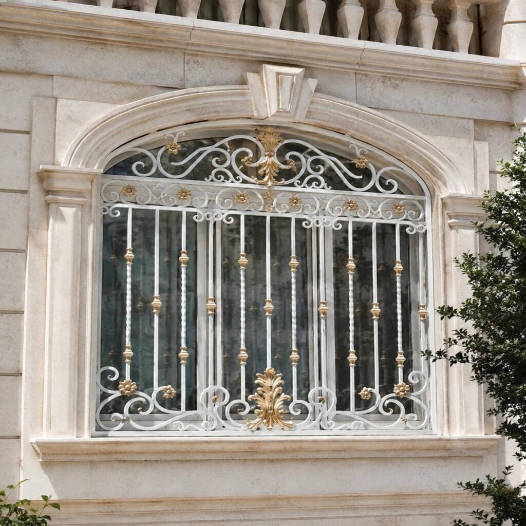 تولید حفاظ پنجره گلدان دار با پوشش کوره‌ای مات